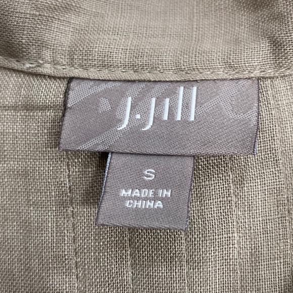 J. Jill Linen Tunic Top Women's Small Neutral Beige - Picture 2 of 9